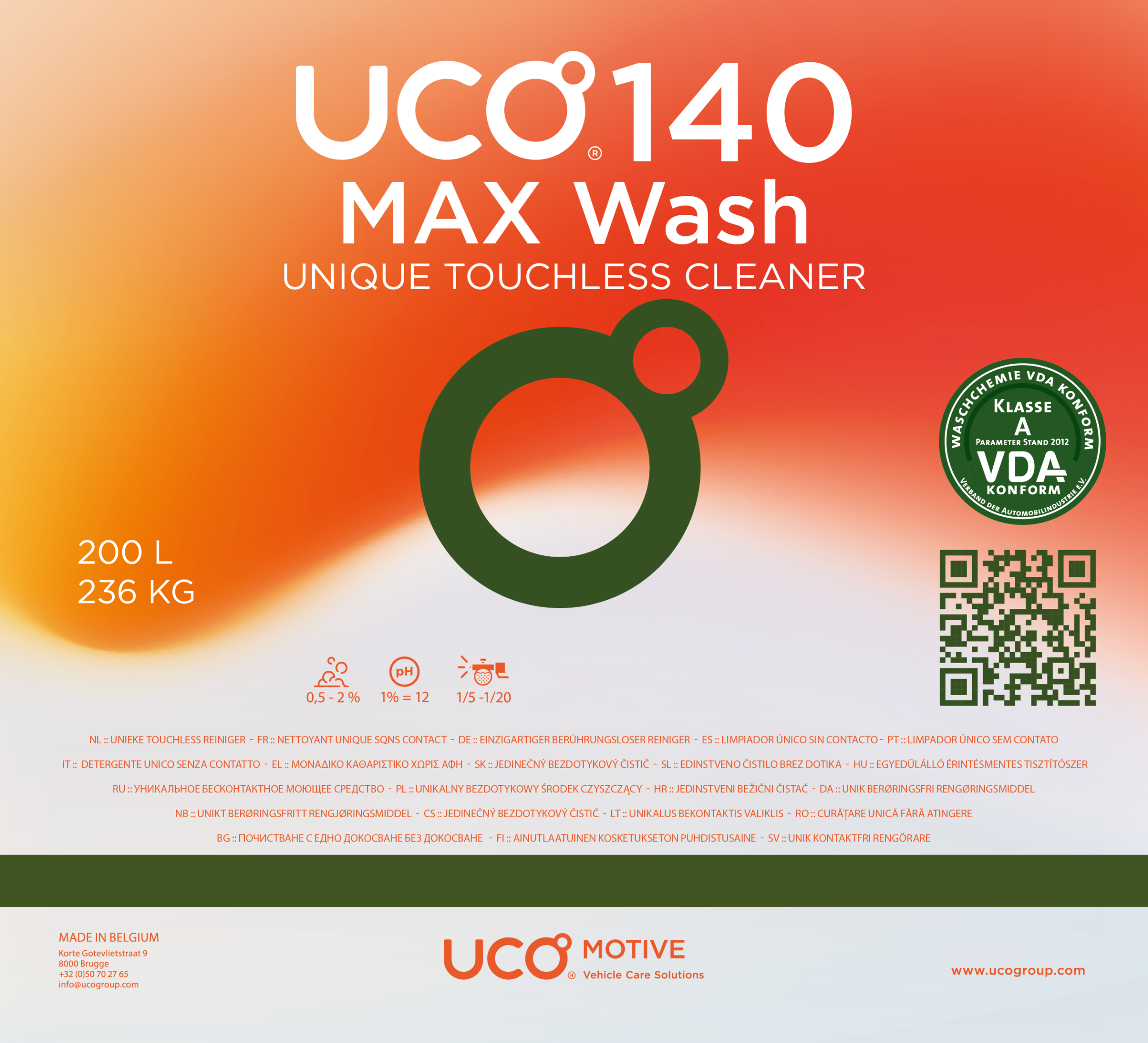 UCO140 MAX Wash